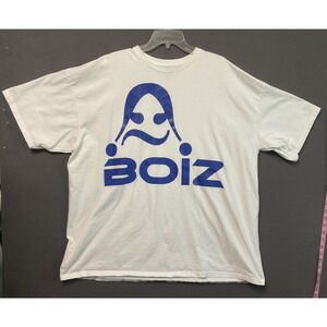 Boiz Shirt Mens 3XL White Blue Graphic Tee CSG Champs Sports Gear Oversized